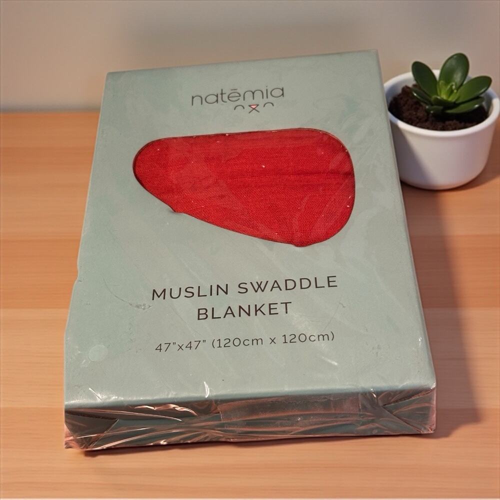 NATEMIA Bamboo Muslin Baby SWADDLE BLANKET Autumn Glaze 47" x 47" NEW Sealed!